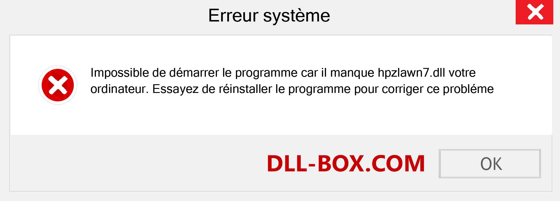 Le fichier hpzlawn7.dll est manquant ?. Télécharger pour Windows 7, 8, 10 - Correction de l'erreur manquante hpzlawn7 dll sur Windows, photos, images